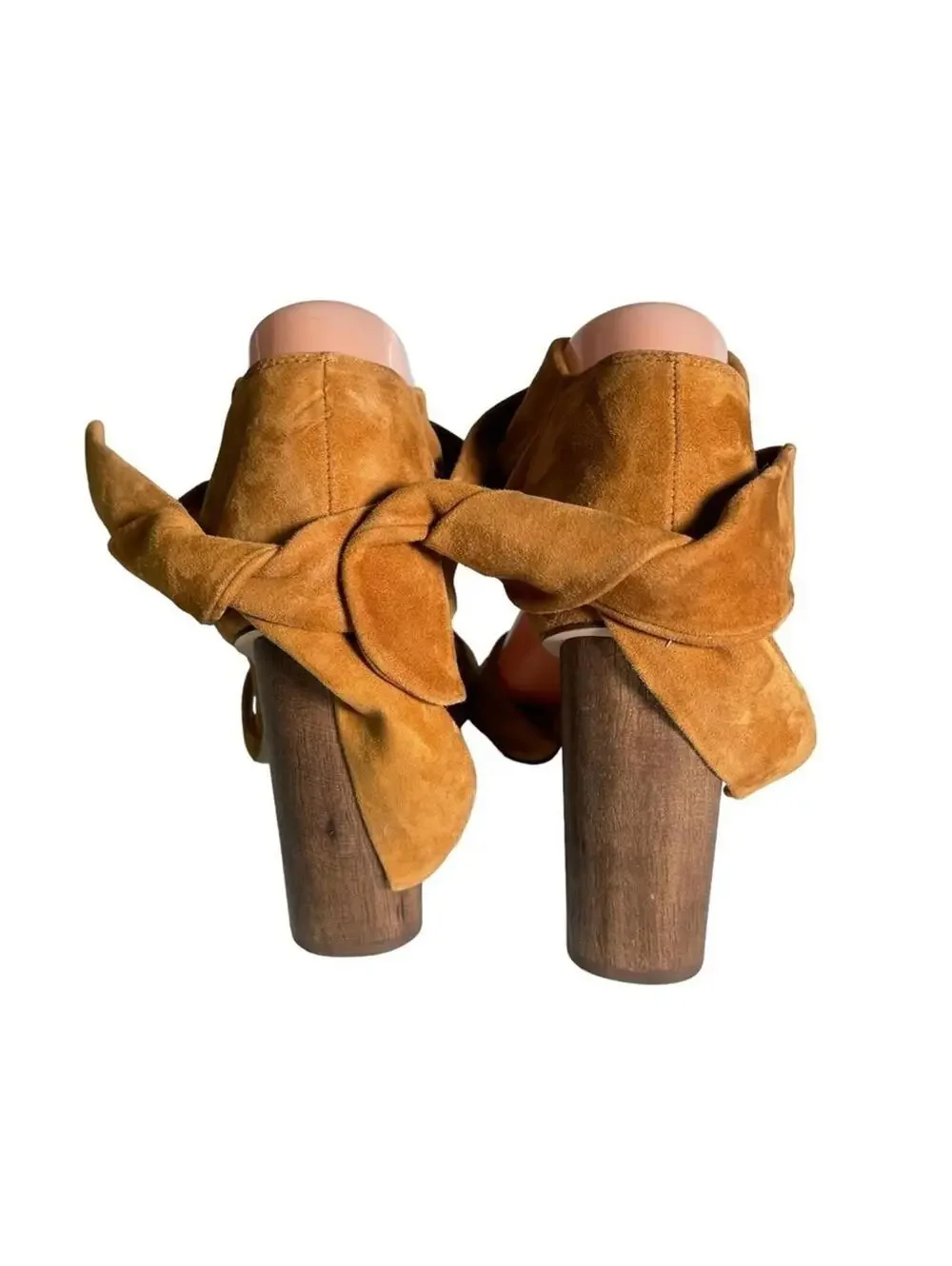 Splendid Johnson Suede Ankle Tie Block Heels | 9.5